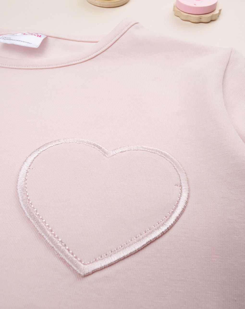 T-shirt bimba cuore rosa