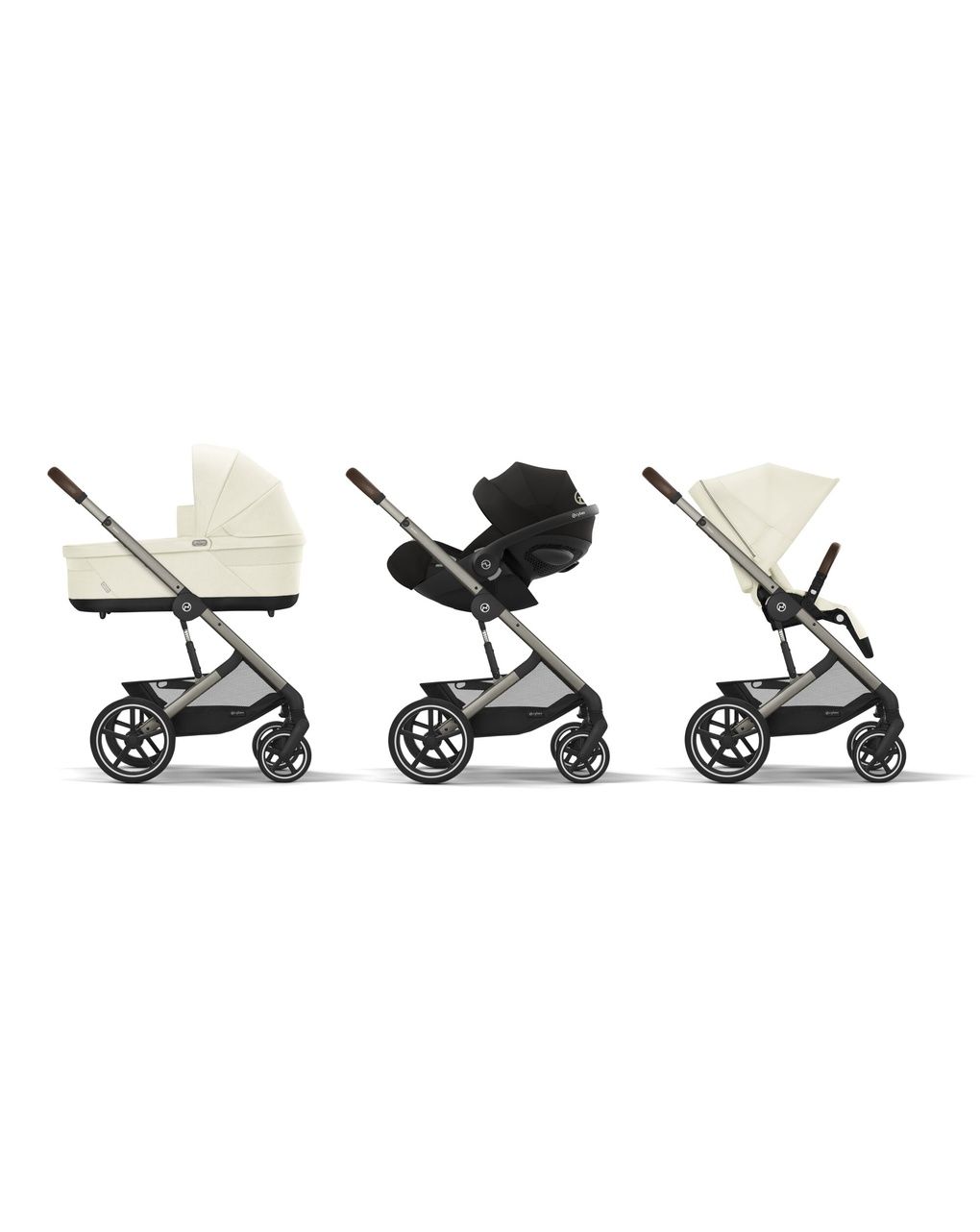 Trio balios s lux tpe seashell beige nav cots cloudg pls blk+adattatori. - cybex