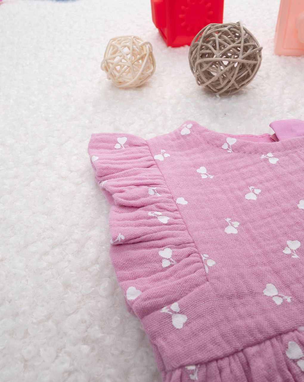 Completo bimba rosa con allover