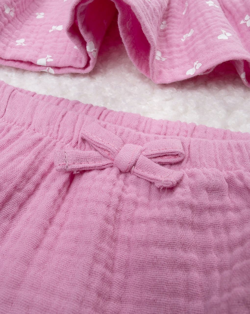 Completo bimba rosa con allover