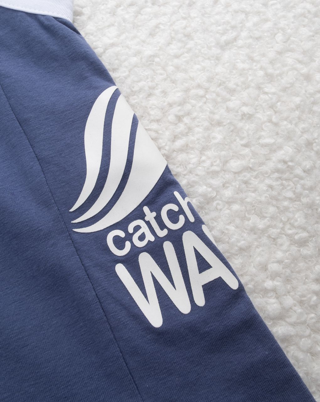 Shorts bimbo blu con stampa