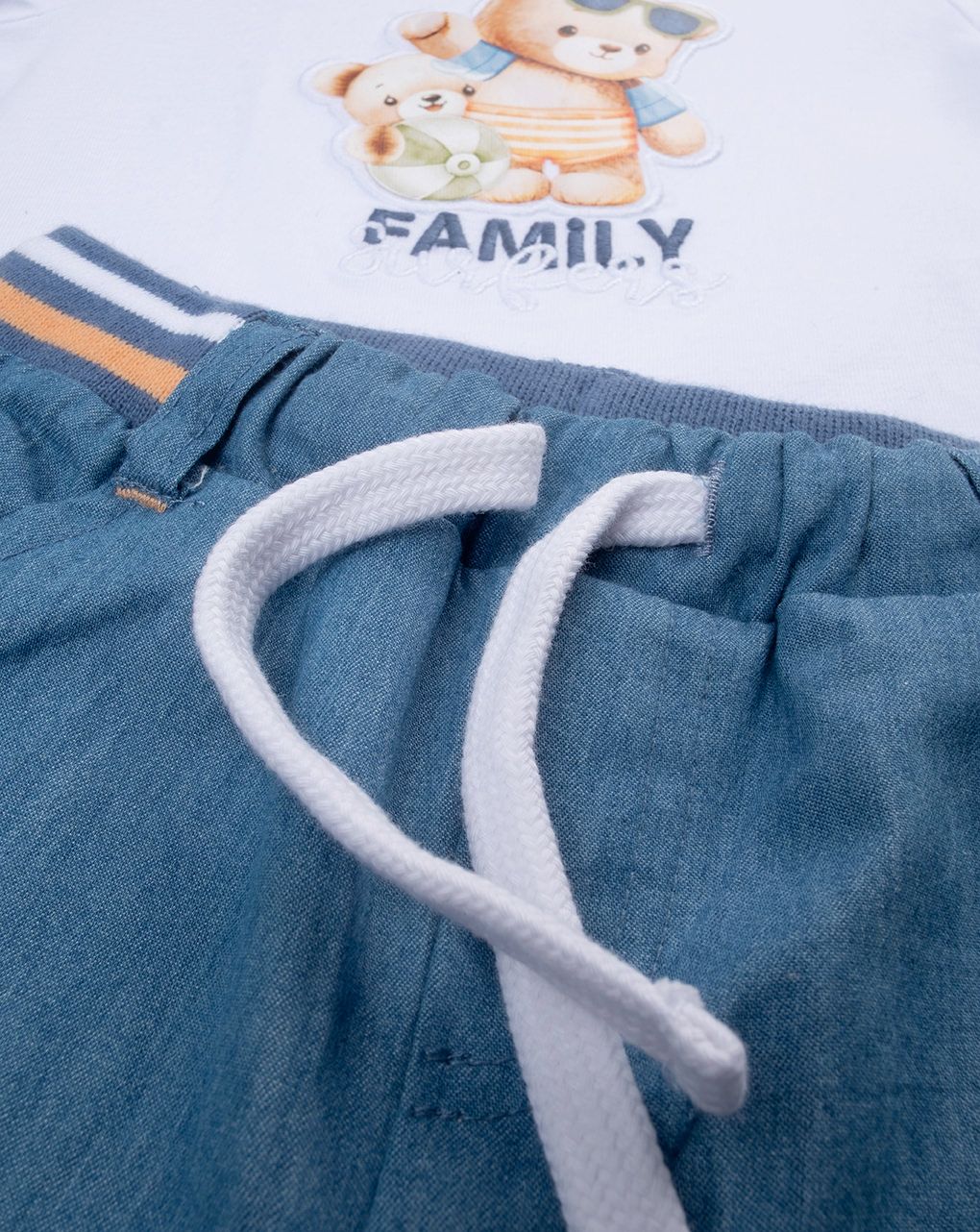 Completo denim bimbo orsetti