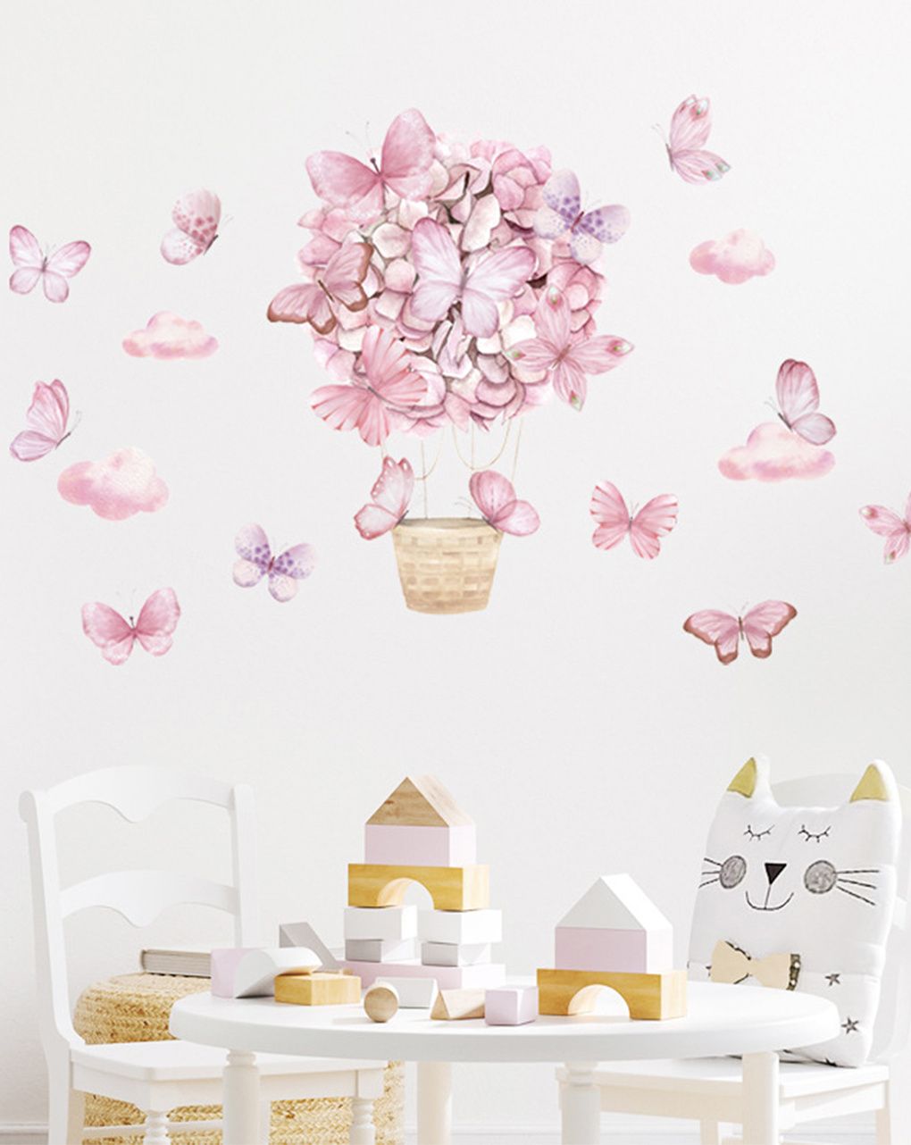 Adesivo decorativo da parete - farfalle rosa - autoadesivo - sipo