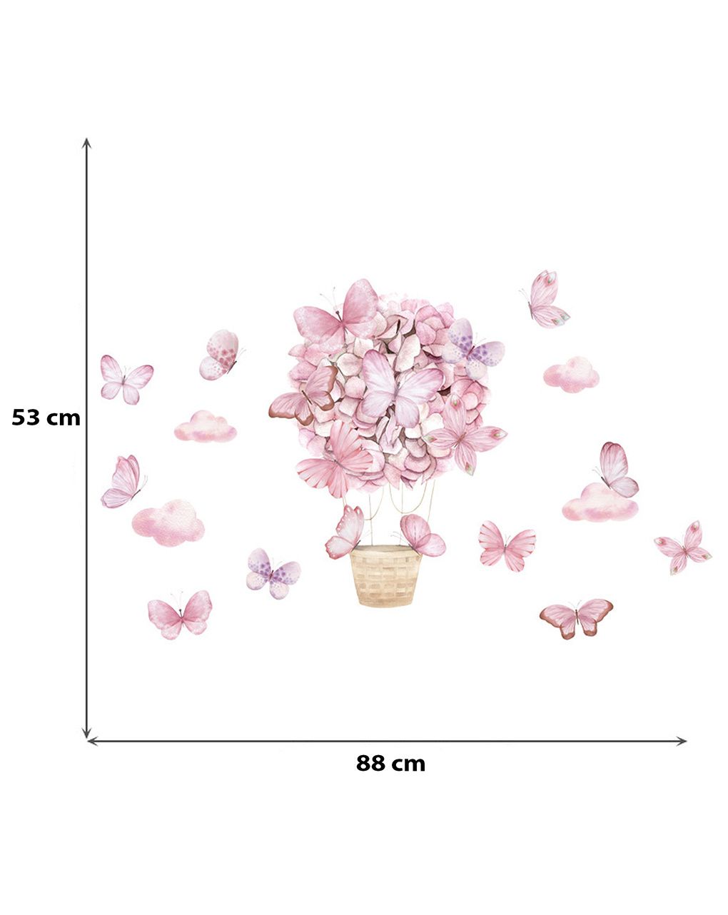 Adesivo decorativo da parete - farfalle rosa - autoadesivo - sipo