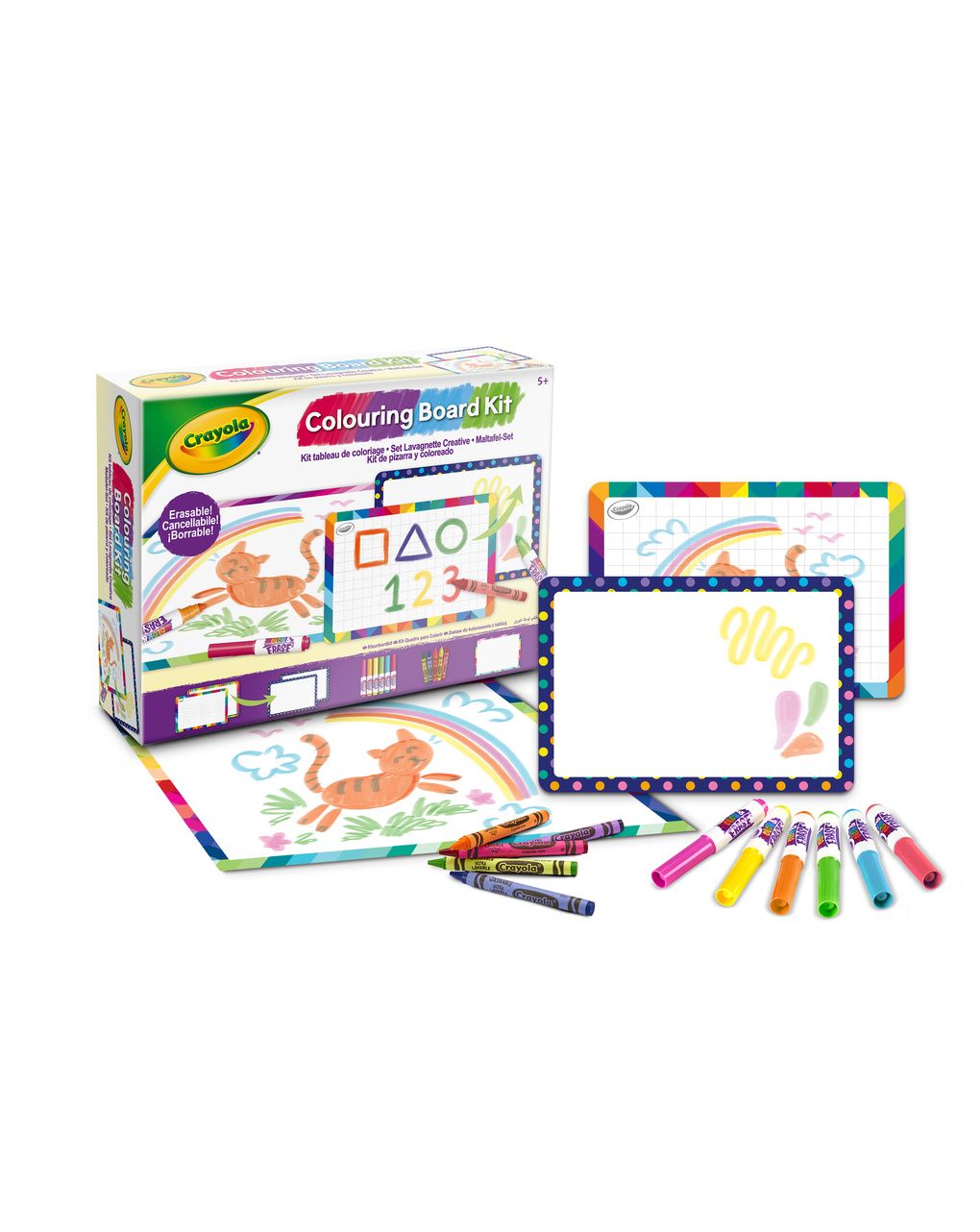 Set lavagnette bianche creative, per colorare e scrivere - 5+ crayola
