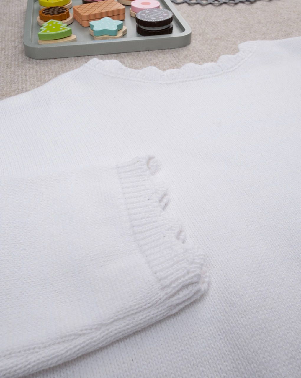 Maglia bimba bianca ondulata