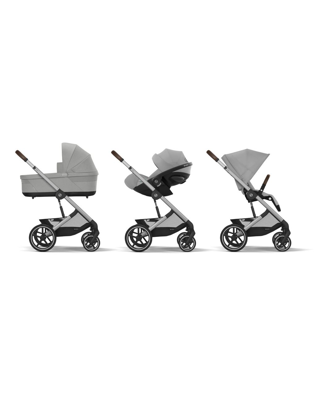 Trio balios  s lux slv stone grey nav cots cloudg pls stone grey+adattatori. - cybex