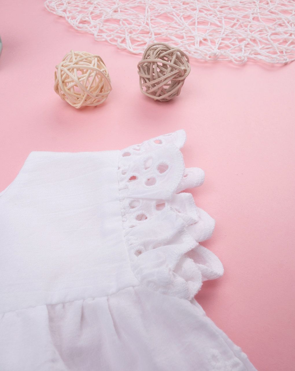 Camicia bimba sangallo bianca