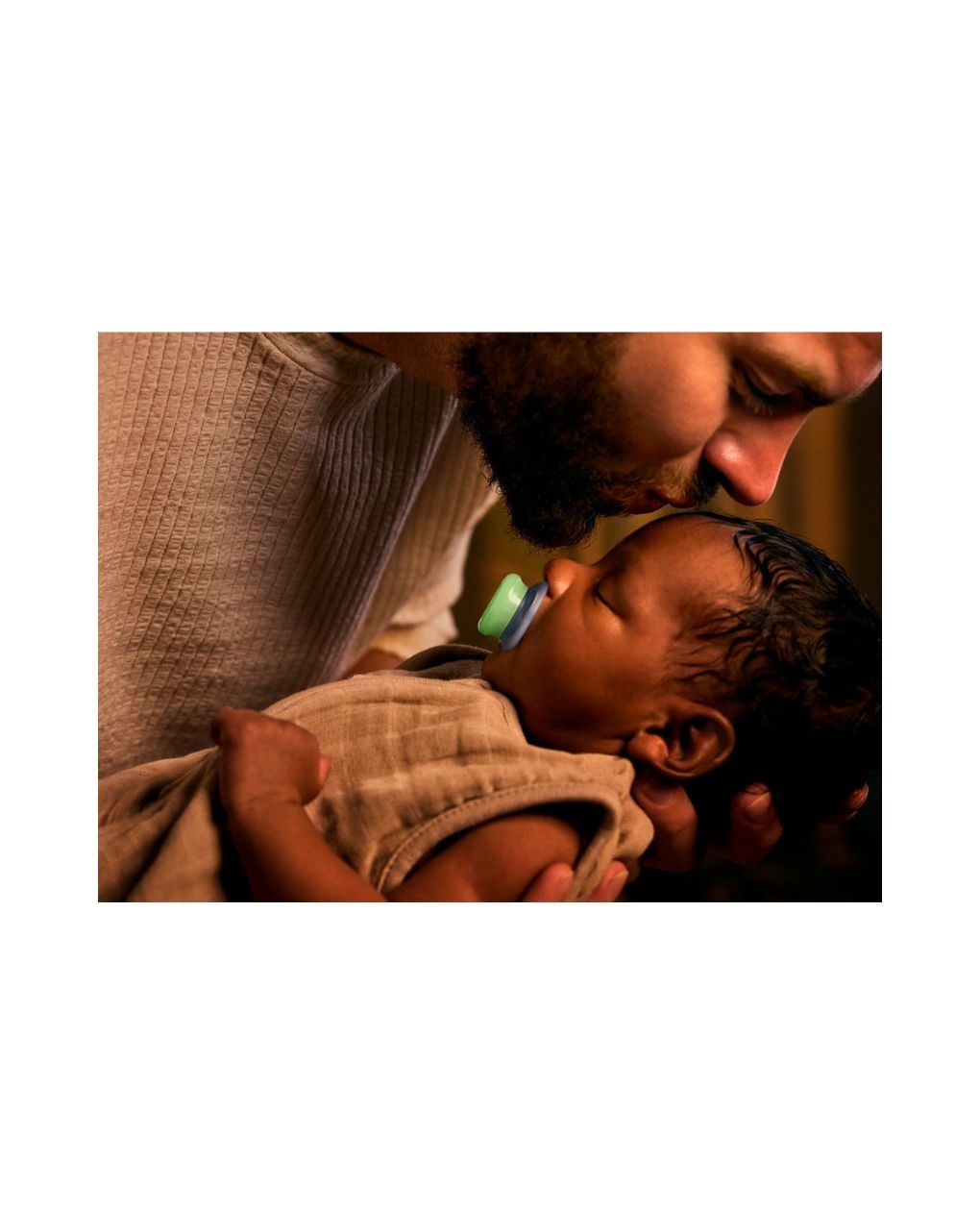 Ciuccio notturno ultra start scf075/08  blu/verde -  philips