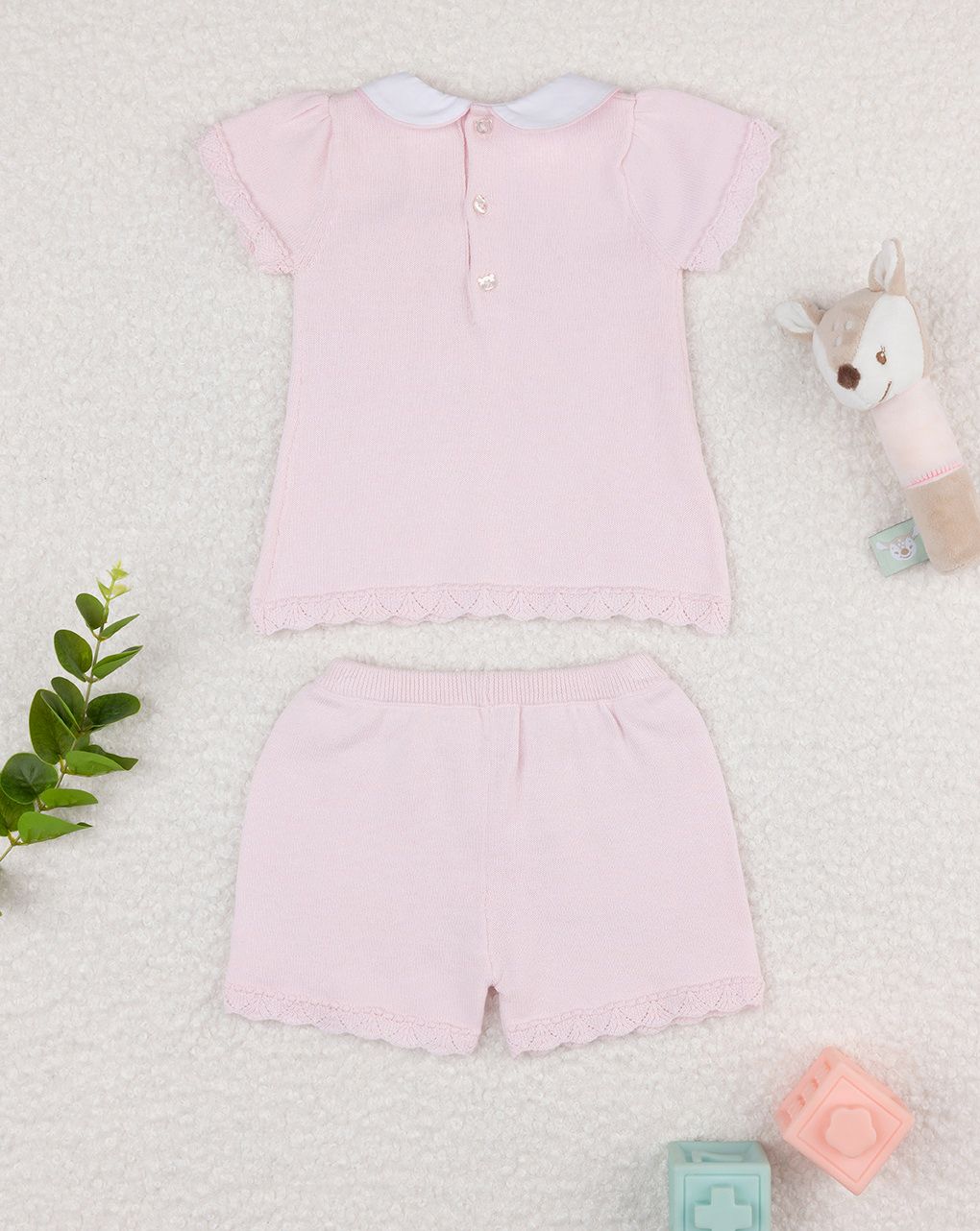 Completo corto bimba trocot rosa