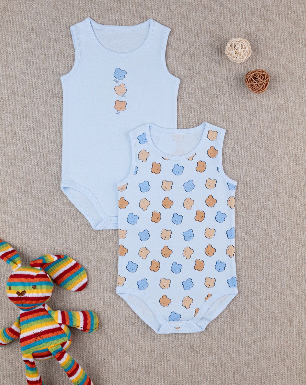 Pack 2 body azzurri bimbo orsetti