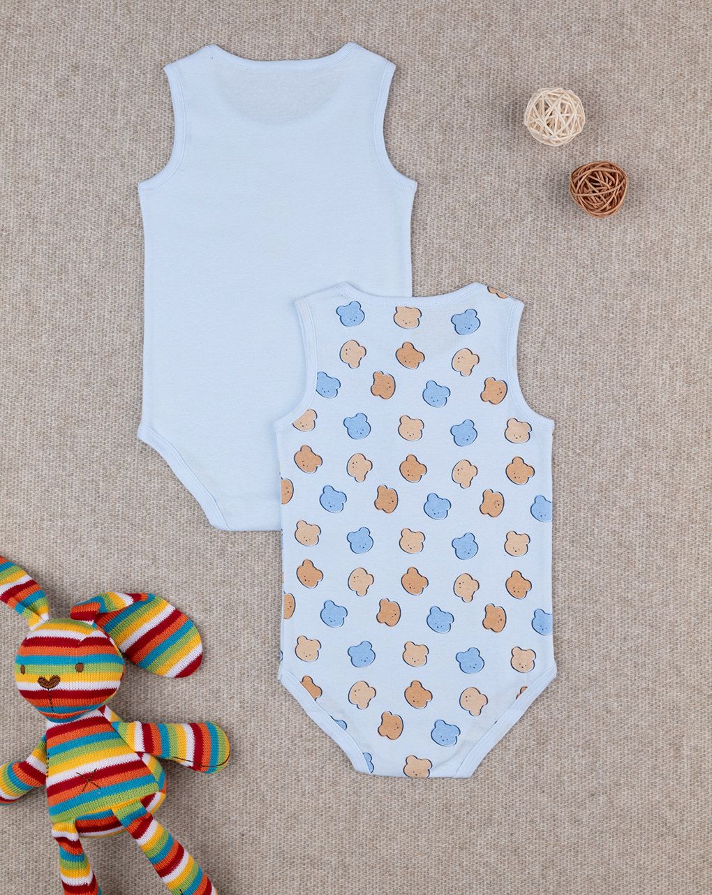 Pack 2 body azzurri bimbo orsetti