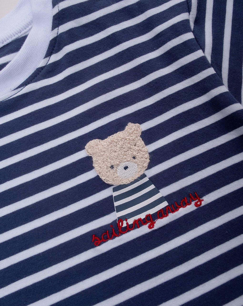 T-shirt bimbo rigata blu