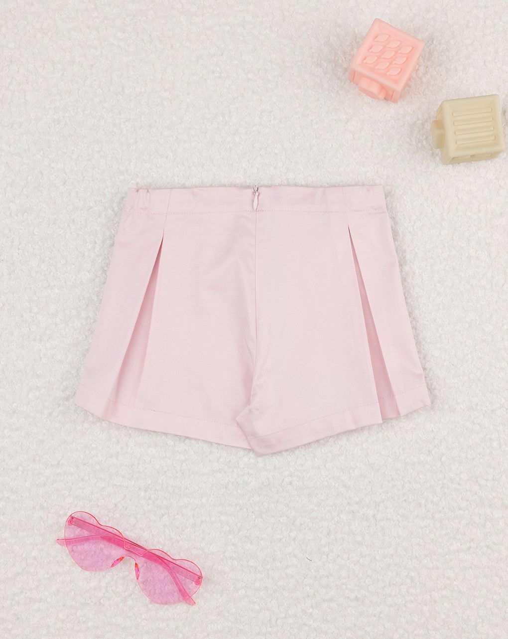 Shorts bimba rosa con fiocchi