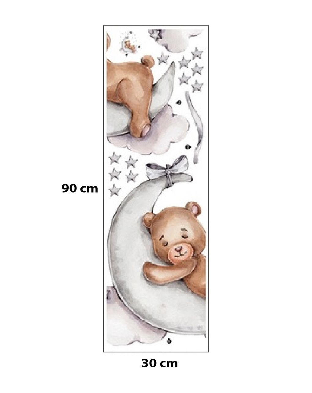 Adesivo decorativo da parete - orsetto sulla luna - autoadesivo - sipo