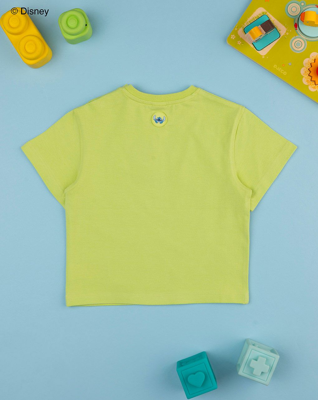 T-shirt bimbo verde stitch
