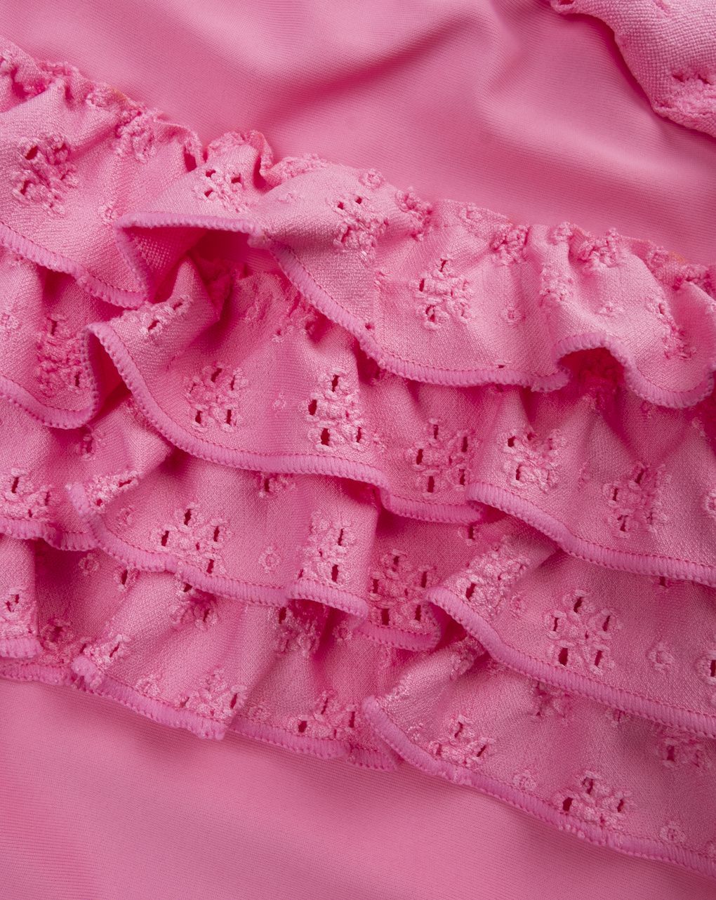 Costume intero bimba rosa sangallo