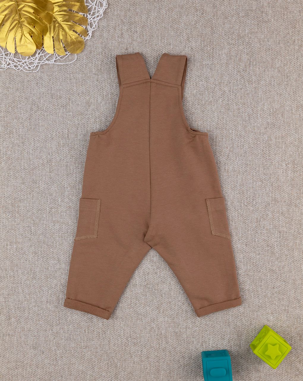 Salopette bimbo marrone