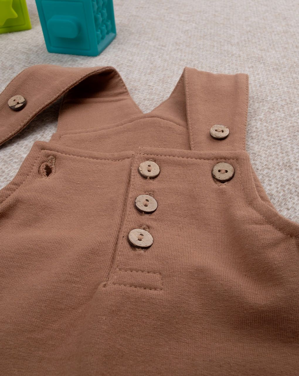 Salopette bimbo marrone