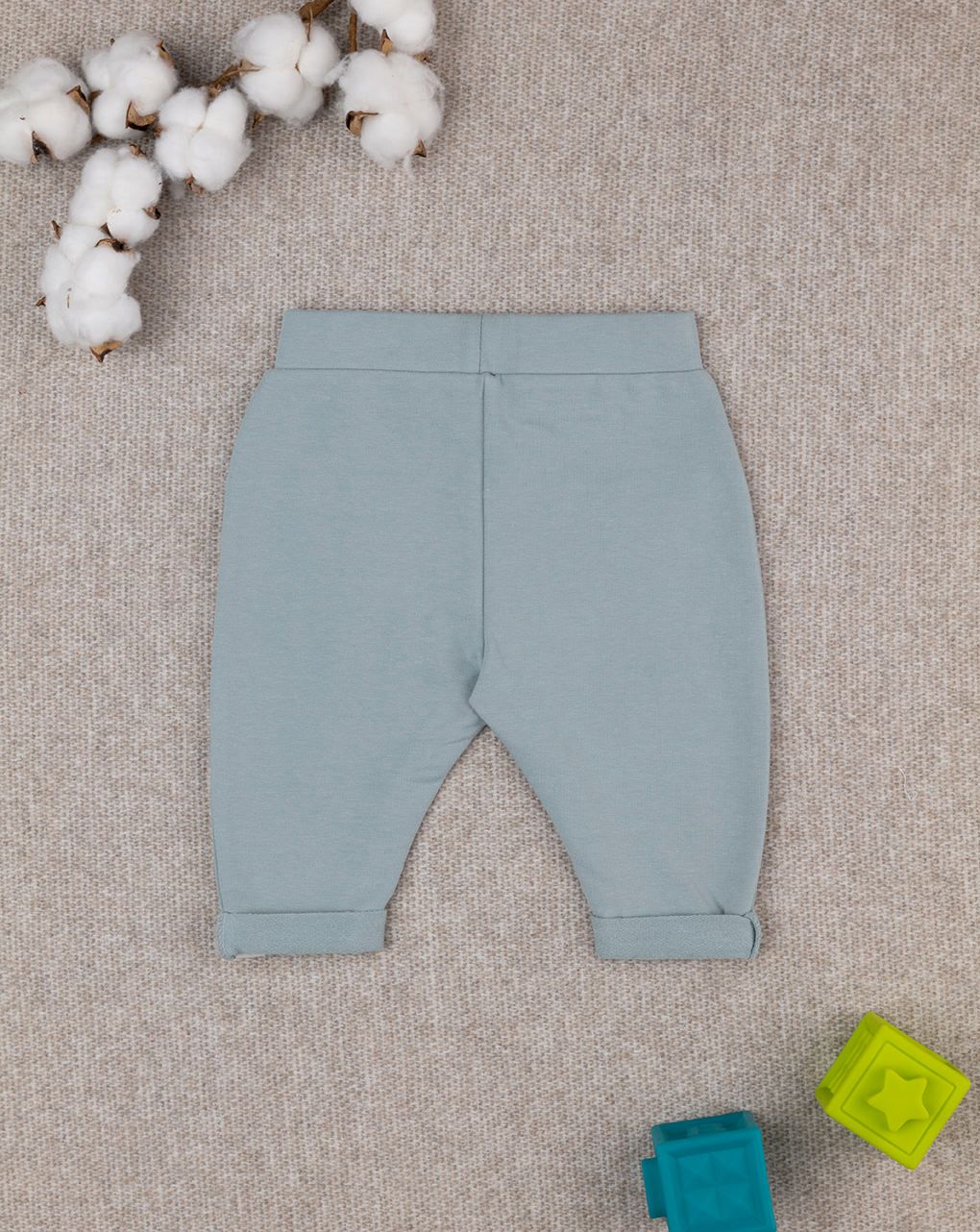 Pantalone bimba verde con tasche