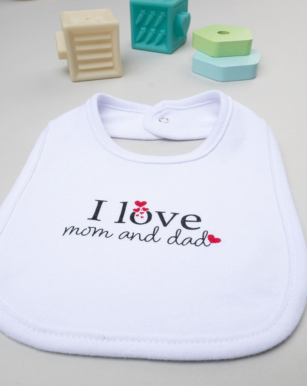 Bavaglino unisex bianco