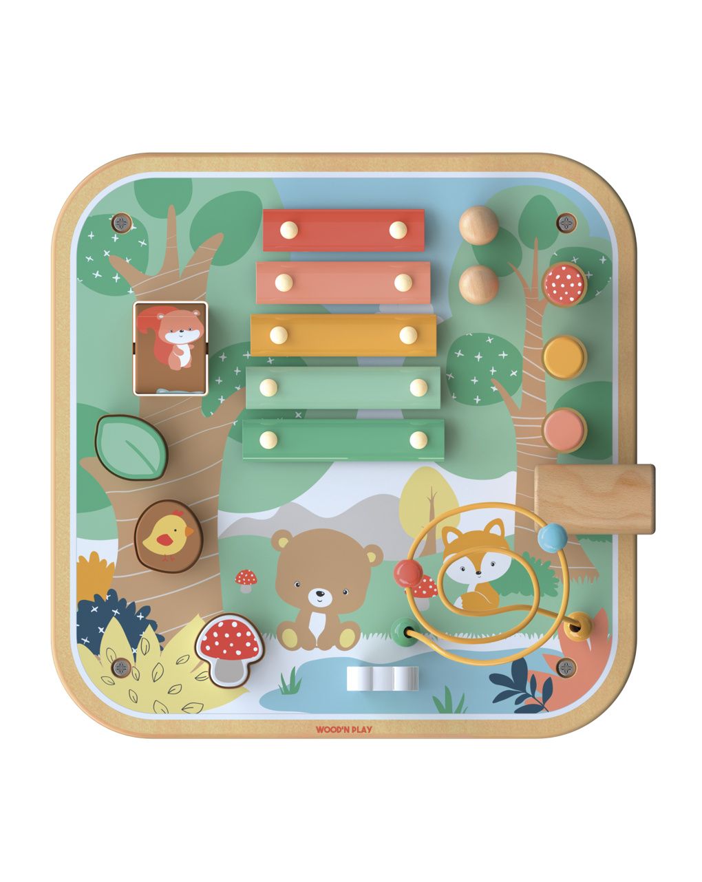 Tavolino multiattività bosco in legno - 18m+ - wood "n" play