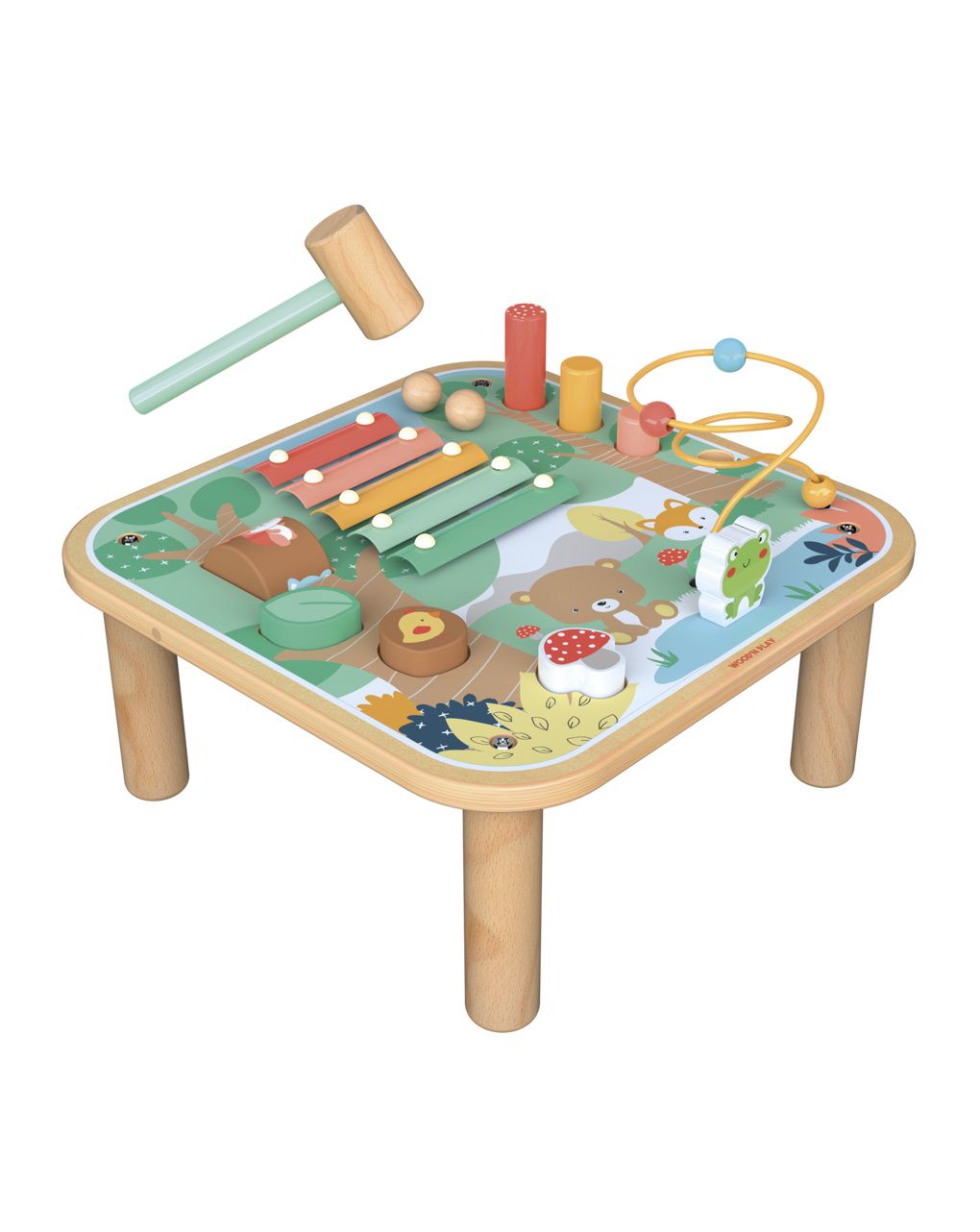 Tavolino multiattività bosco in legno - 18m+ - wood "n" play