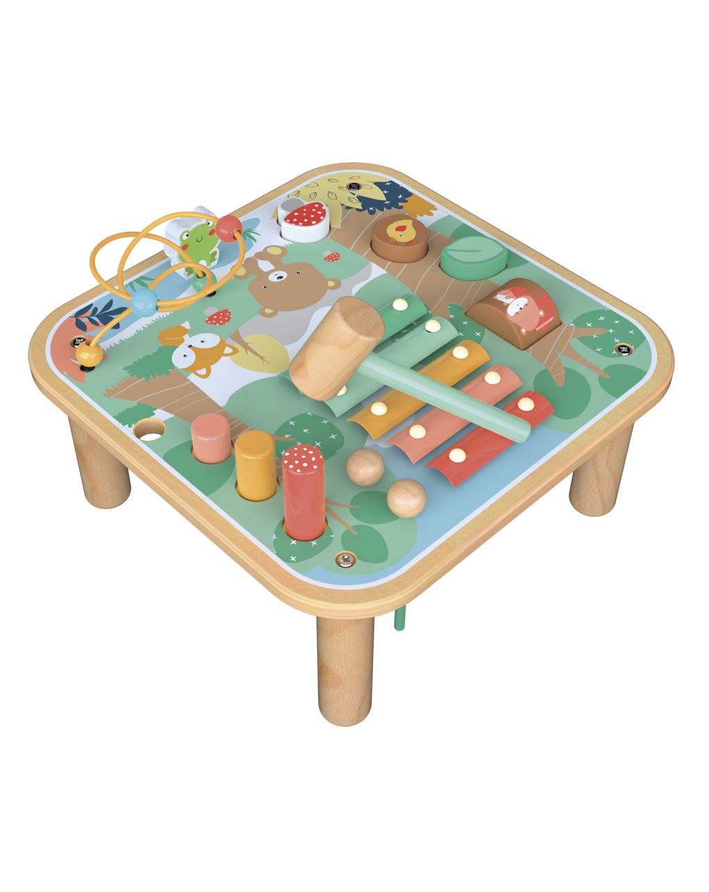 Tavolino multiattività bosco in legno - 18m+ - wood "n" play