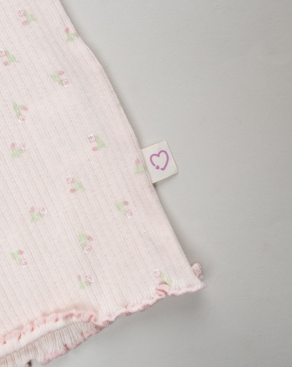 T-shirt bimba rosa fiori allover