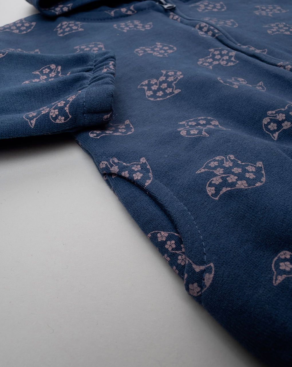 Felpa blu bimba con allover