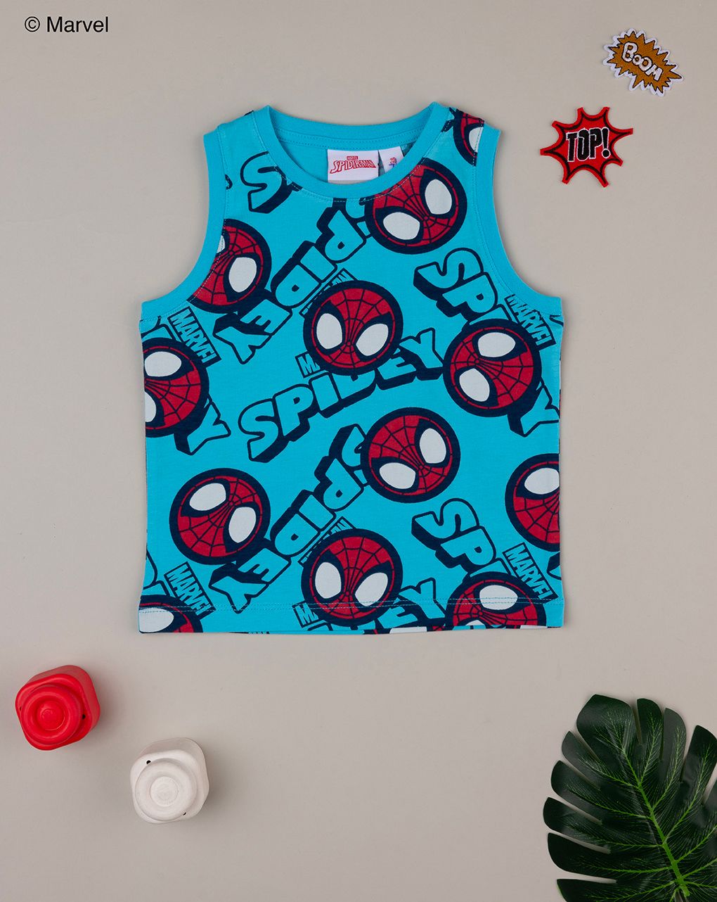 Canotta bimba spiaggia spidey