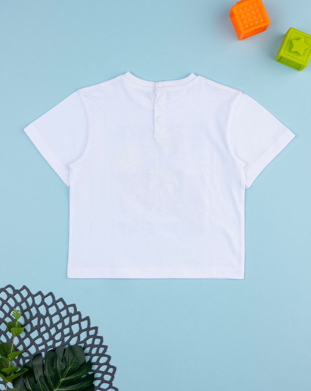 T-shirt bimbo bianca stampa surf