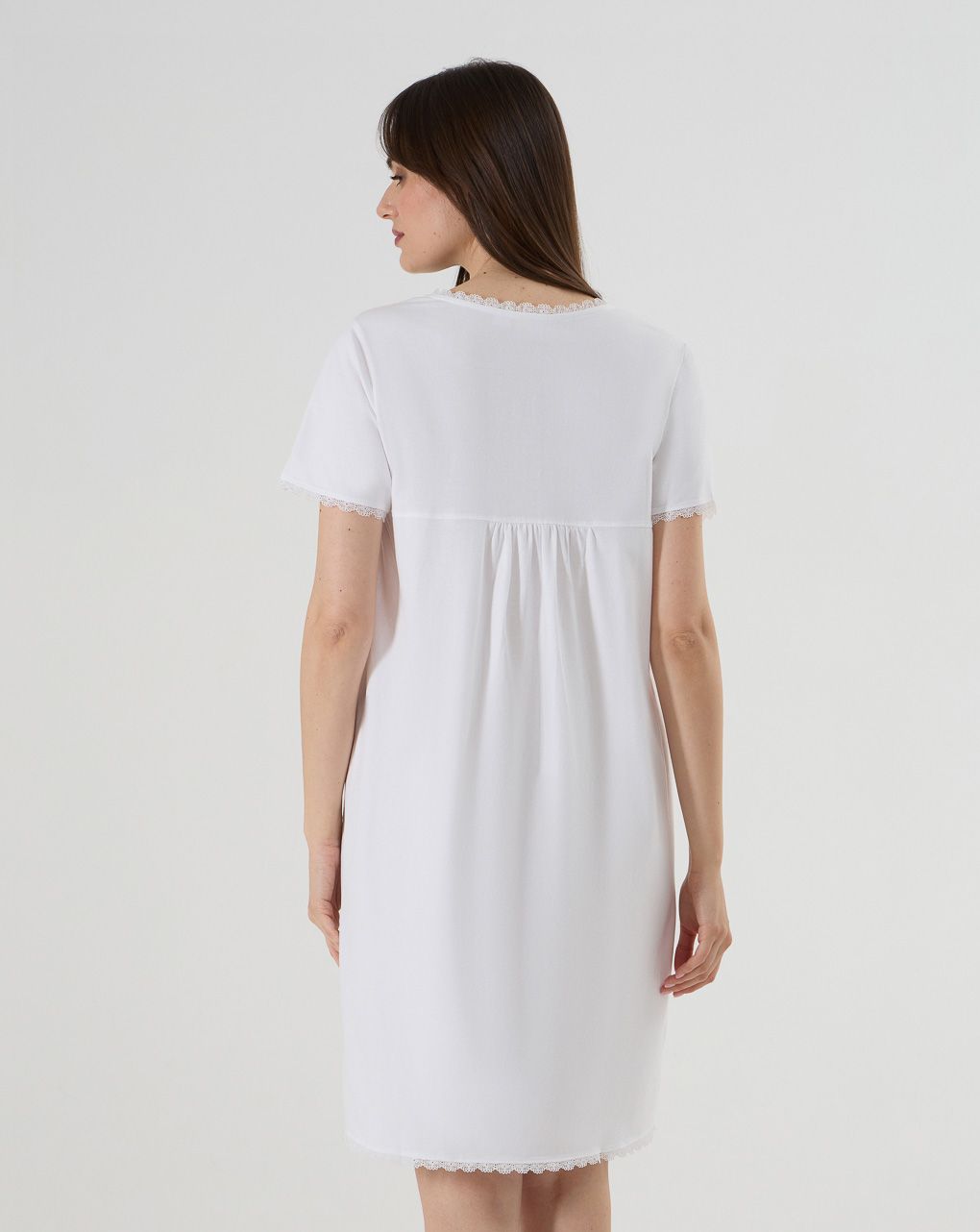 Camicia da notte premaman sangallo bianco