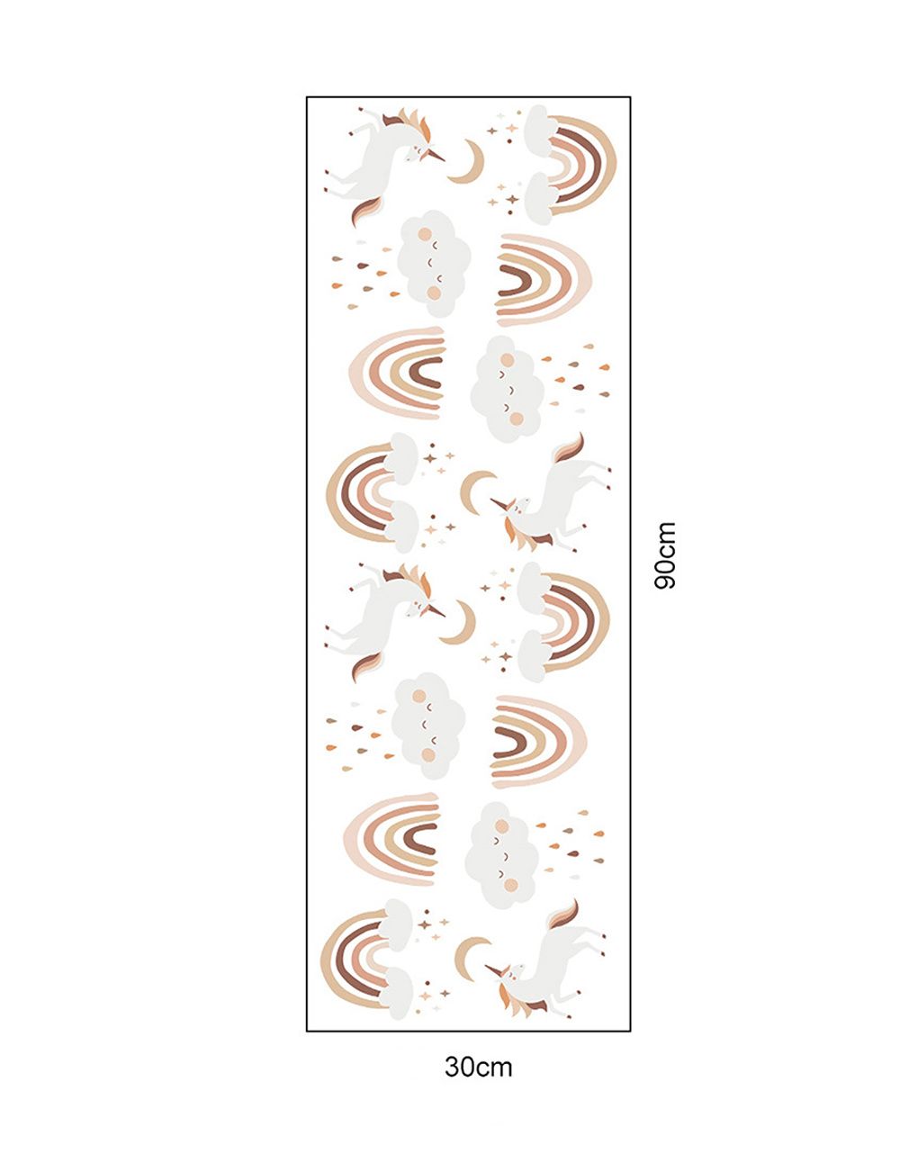 Adesivo decorativo da parete - boho rainbow unicorn - autoadesivo - sipo