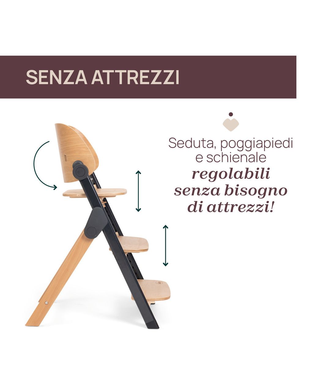 Sedia evolutiva meraviglia ebony - chicco