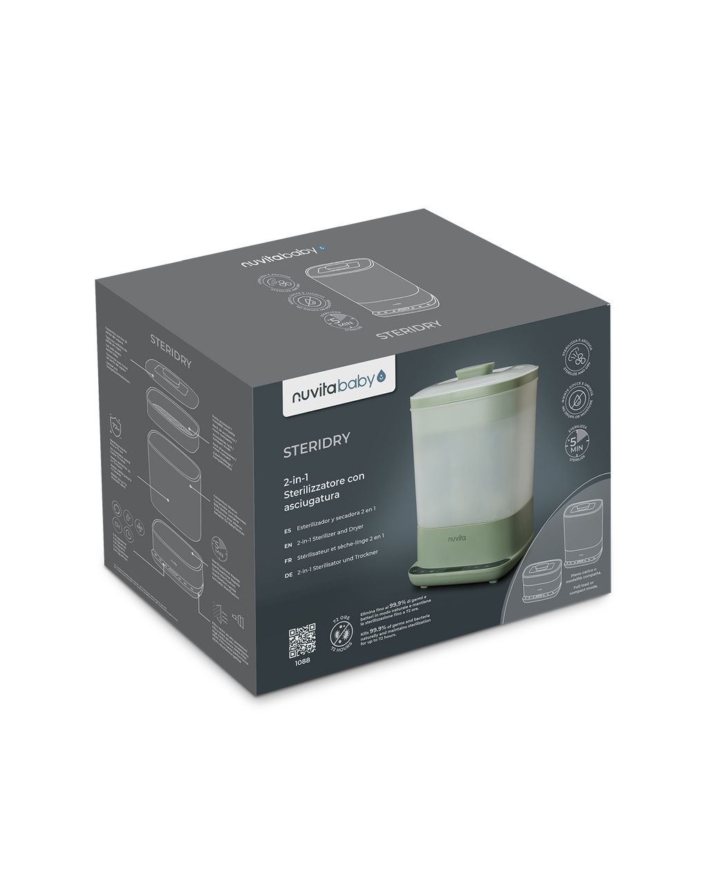 Sterilizzatore con asciugatura steridry 2-in-1  1088 - nuvita