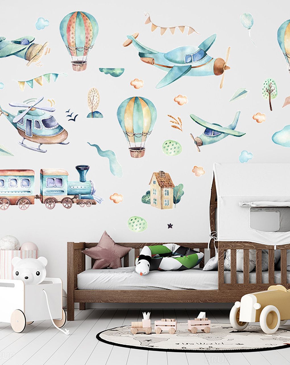 Adesivo decorativo da parete - aeroplani -  autoadesivo - sipo