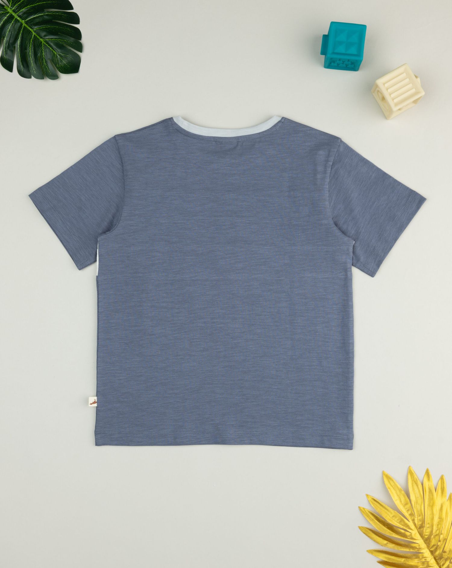 T-shirt bimbo blu  scuro righe