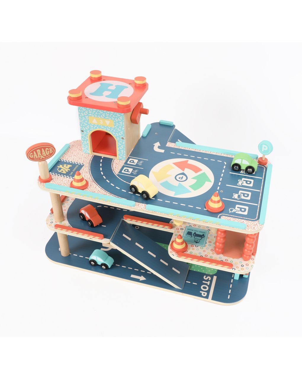 Garage a tre piani in legno - 18m+ - wood "n" play