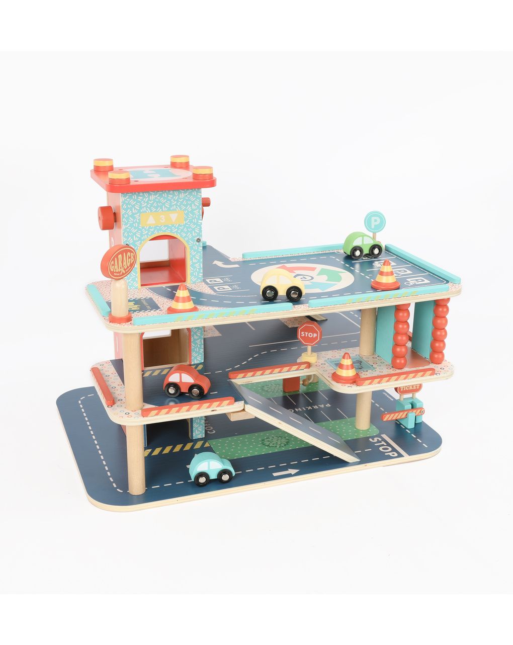 Garage a tre piani in legno - 18m+ - wood "n" play