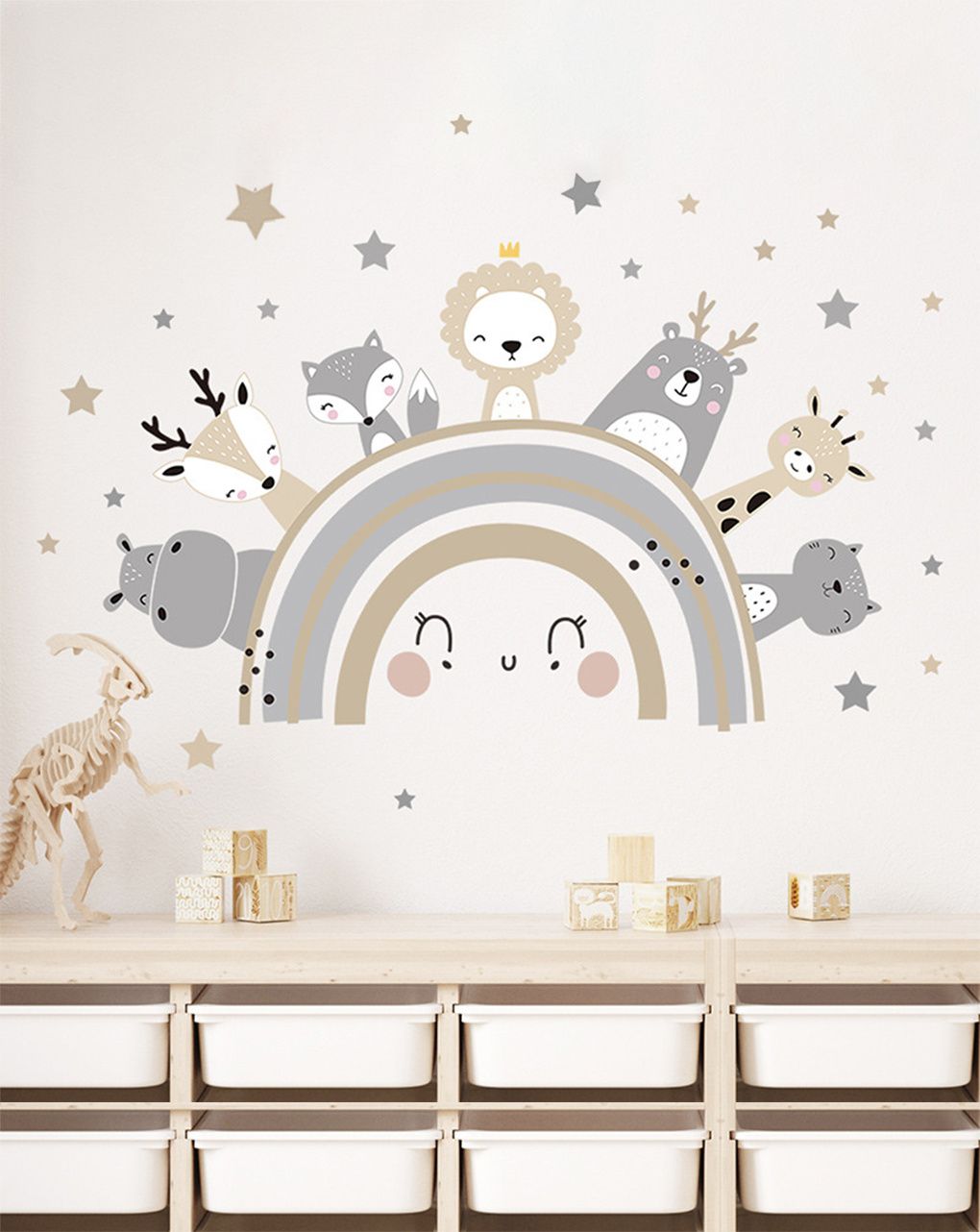 Adesivo decorativo da parete - simpatici animali per bambini - autoadesivo - sipo