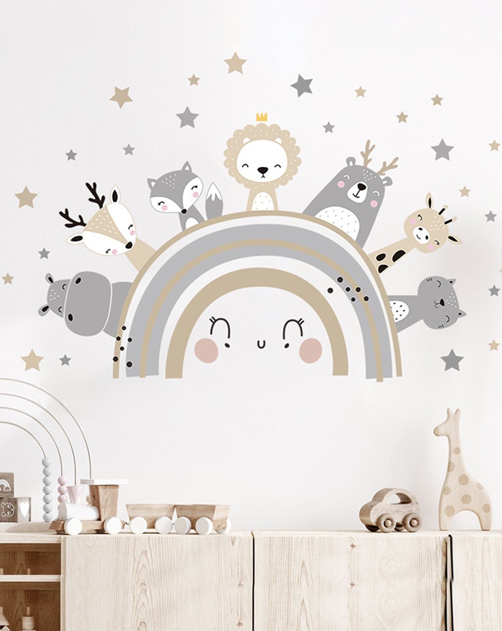 Adesivo decorativo da parete - simpatici animali per bambini - autoadesivo - sipo