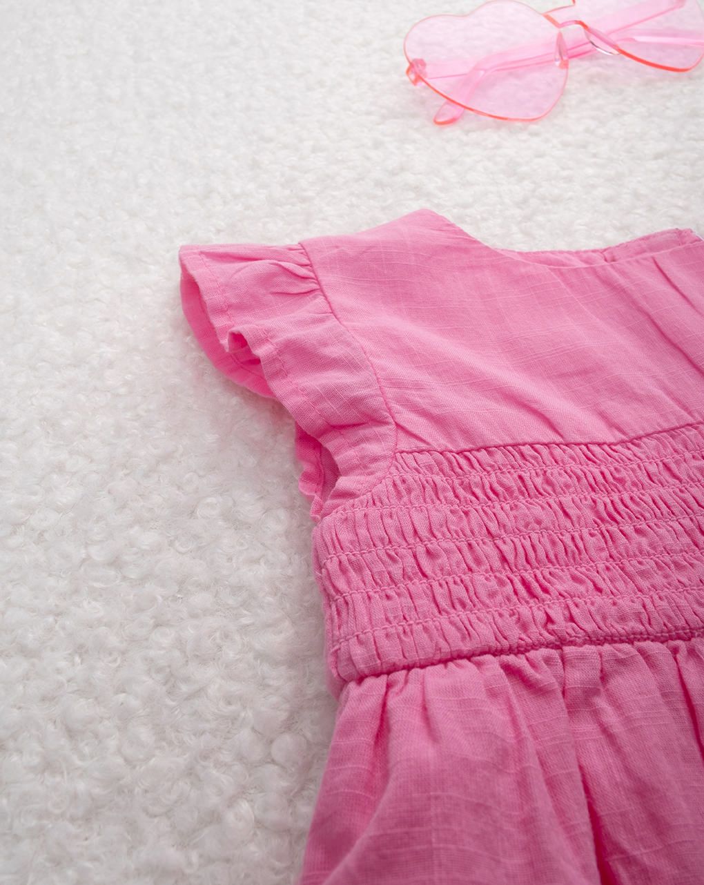 Abito bimba rosa a balze