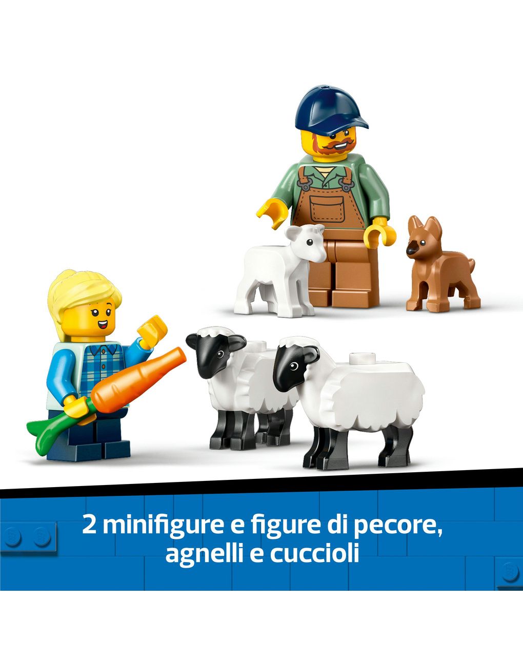 Trattore agricolo rosso con rimorchio e pecore – 60461 – lego city
