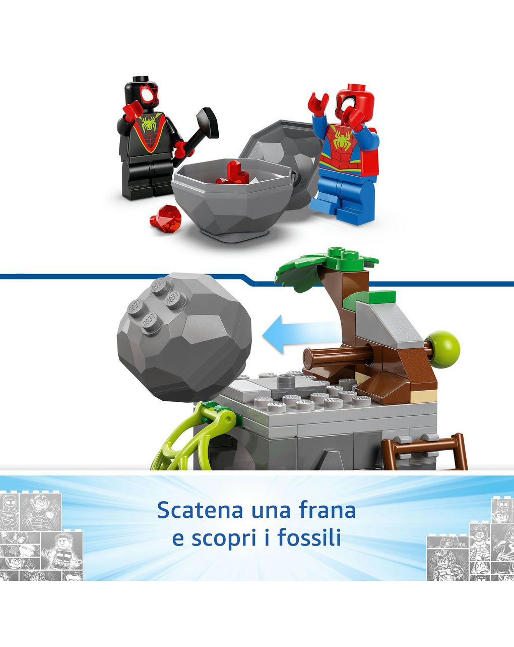 Team spidey: salvataggio su dino-ruspa – 11199 – lego marvel