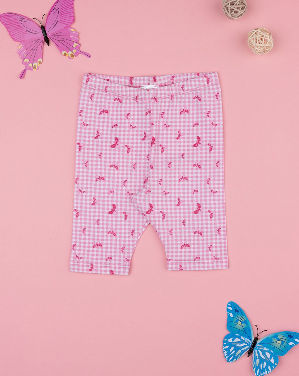 Legging bimba rosa allover