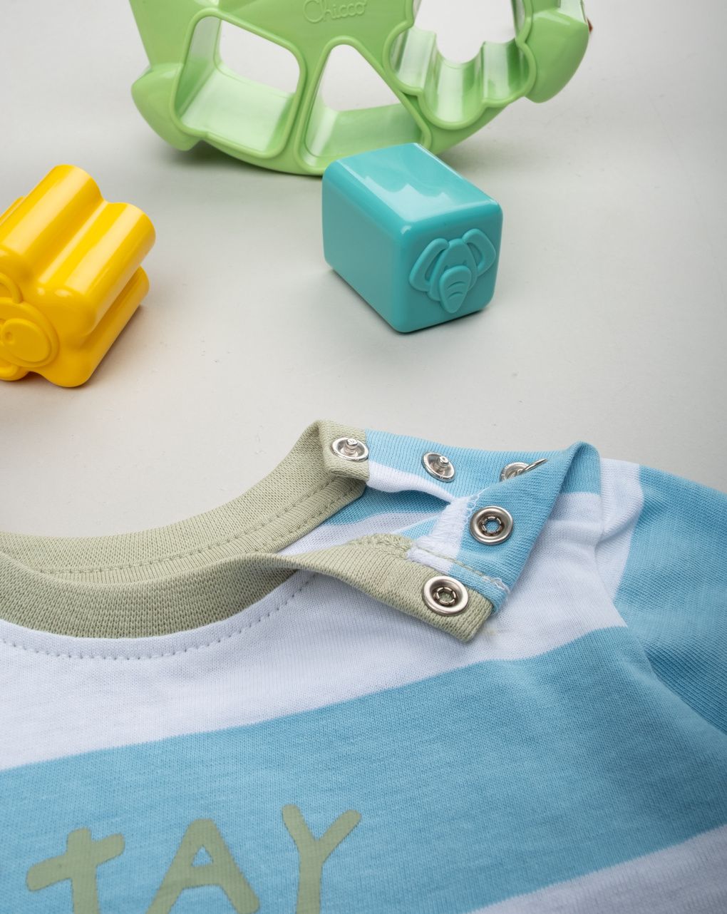 Completo corto bimbo azzurro/verde