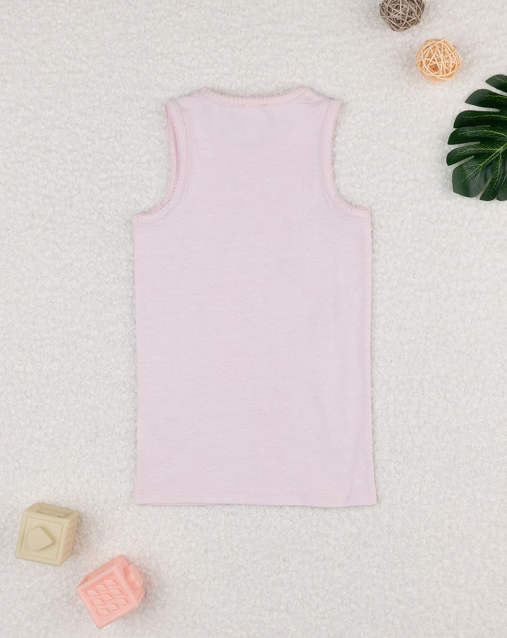 Canotta bimba rosa fiocchi oeko-tex