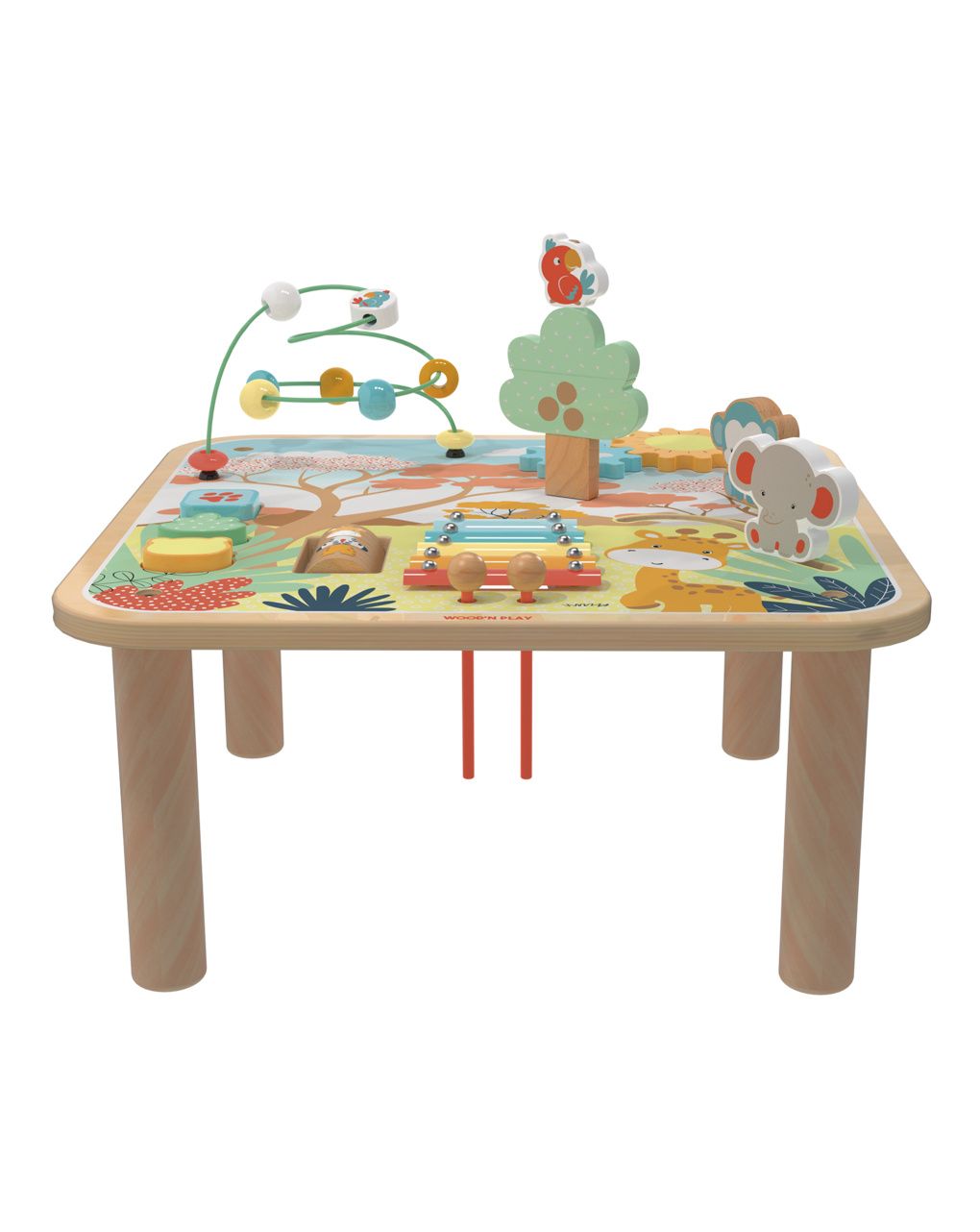 Tavolino multiattività savana in legno - 18m+ - wood " n" play