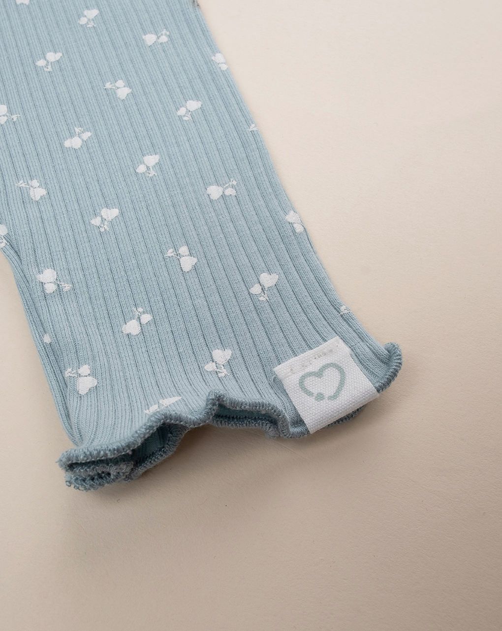 Leggings bimba verdi costina allover